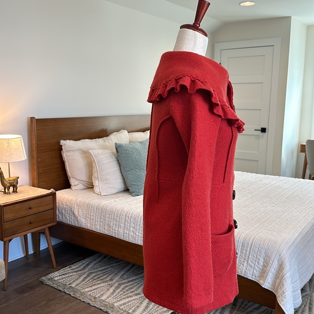 HWR felt burnt orange coat - Picture 4 of 9
